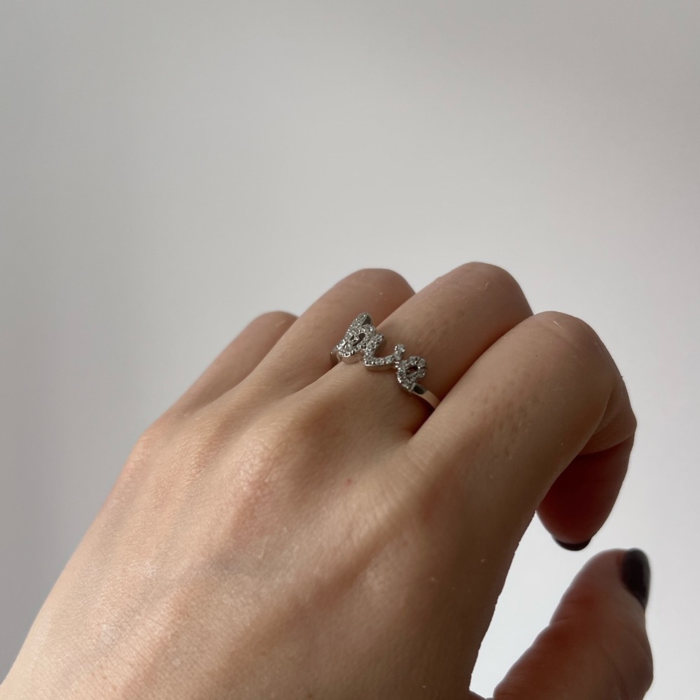 NWT Diamonique Love Diamond Ring - Picture 4 of 7